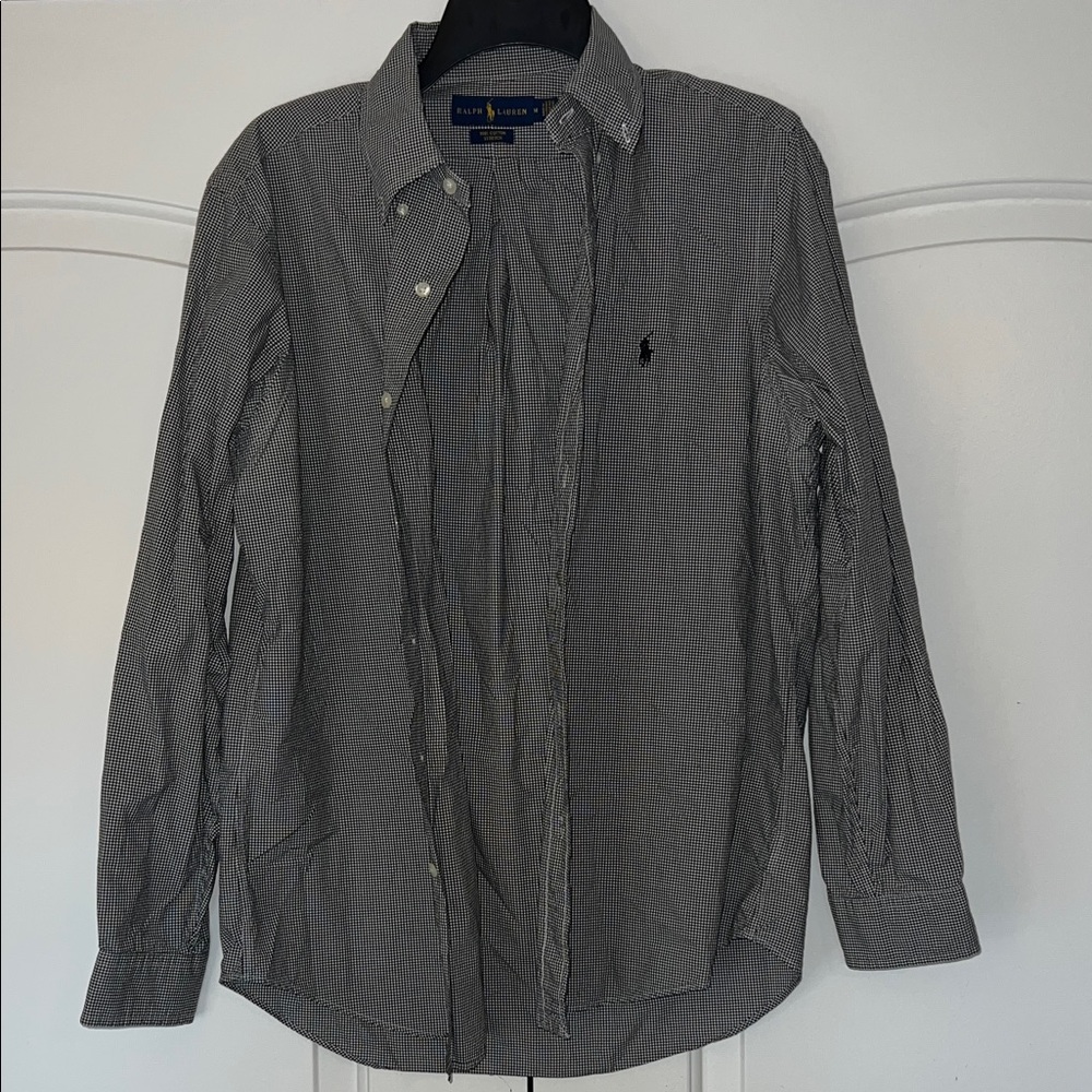 Polo by Ralph Lauren Black and White Casual Button Down Shirt